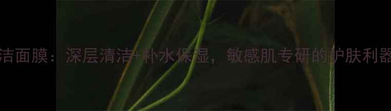 图片 cleanclear清洁面膜：深层清洁+补水保湿，敏感肌专研的护肤利器（新版配方）