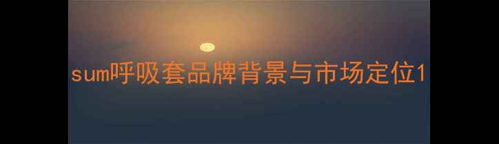 图片 sum呼吸套品牌背景与市场定位1