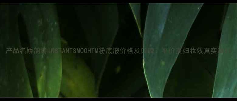 图片 产品名娇韵诗INSTANTSMOOHTM粉底液价格及口碑：平价贵妇妆效真实测评