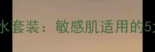 图片 日本药妆店爆款森田补水套装：敏感肌适用的5大核心成分与实测报告1