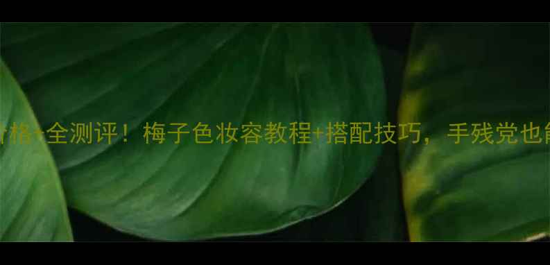 图片 梅花腮红83688价格+全测评！梅子色妆容教程+搭配技巧，手残党也能变美妆博主🌸1