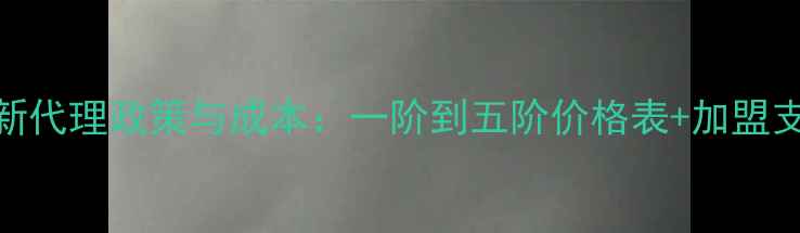 图片 植美村最新代理政策与成本：一阶到五阶价格表+加盟支持全公开