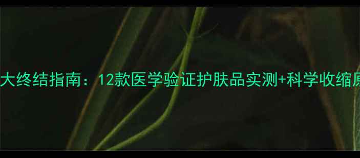 图片 毛孔粗大终结指南：12款医学验证护肤品实测+科学收缩原理全2