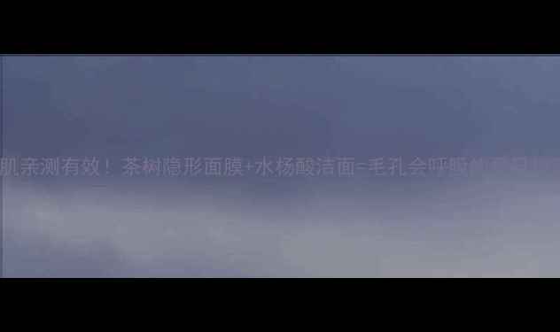 图片 油痘肌亲测有效！茶树隐形面膜+水杨酸洁面=毛孔会呼吸的夏日护肤法2