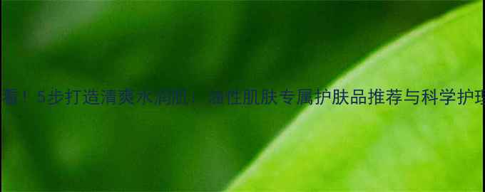 图片 油皮必看！5步打造清爽水润肌：油性肌肤专属护肤品推荐与科学护理指南2