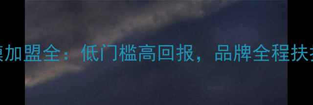 图片 深圳针剂面膜加盟全：低门槛高回报，品牌全程扶持的创业机会