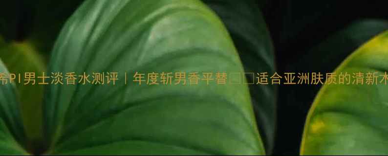 图片 纪梵希PI男士淡香水测评｜年度斩男香平替💼🌿适合亚洲肤质的清新木质香