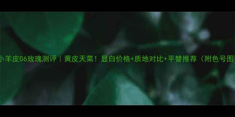 图片 纪梵希小羊皮06玫瑰测评｜黄皮天菜！显白价格+质地对比+平替推荐（附色号图）🔥💄1