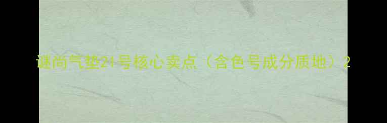图片 谜尚气垫21号核心卖点（含色号成分质地）2
