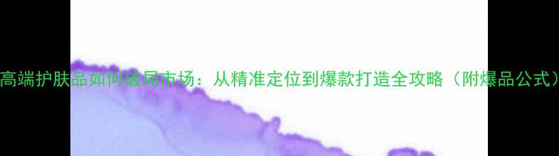 图片 🌟高端护肤品如何破局市场：从精准定位到爆款打造全攻略（附爆品公式）1