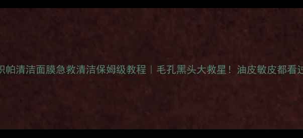 图片 🔥尊积帕清洁面膜急救清洁保姆级教程｜毛孔黑头大救星！油皮敏皮都看过来！